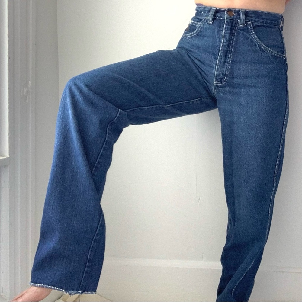vintage 70s extra-long highrise flare/bootleg jean